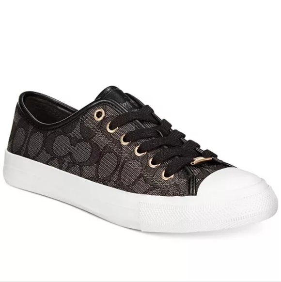 Coach Shoes - COACH Empire Low Top Logo Sneakers Size 7.5